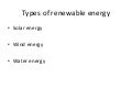 Types of renewable energy