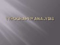 Typography analysis