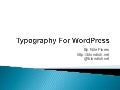Typography for WordPress
