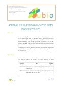 ubio Veterinary Test Product List