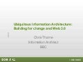 Ubiquitous  I A: Building for change and web 3.0