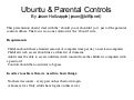 Ubuntu And Parental Controls