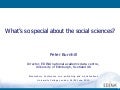 What&rsquo;s So Special about the Social Sciences
