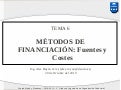UD. CyF. T6. Métodos de financiación: fuentes y costes