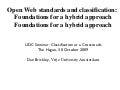 Describing Everything - Open Web standards and classiﬁcation