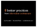 8 better practices from information architecture