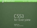 CSS3 for Everyone