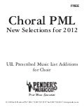 New TX PML | UIL Choral Additions for 2011-2012