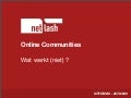 Online Communities: wat werkt (niet) ?