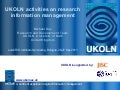 UKOLN activities on research information management