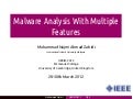 Malware Detection With Multiple Features