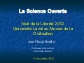 Nuit de la Liberté - Science Ouverte avec Jean-Claude Bradley