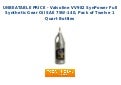 Unbeatable price   valvoline vv982 syn power full synthetic gear oil sae 75w-140 pack of twelve 1 quart bottles
