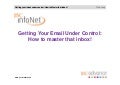 Getting your inbox under control: How to Master that inbox! 