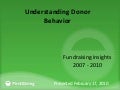 Understanding Donor Behavior: Insights from FirstGiving 2007 - 2010