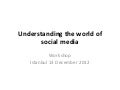 Understanding social media workshop