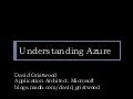 Understanding The Azure Platform   November 09