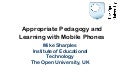 Pedagogy and Learning with Mobile Phones, UNESCO 2011