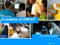 Unicef innovation summary for NFPtweetup sept 2012