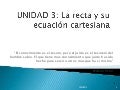 Unidad 3 La Recta Y Su Ecuacion Cartesiana
