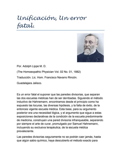 Unificación Un error fatal-- Adolph...