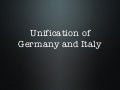 Unification Of Germany And Italy