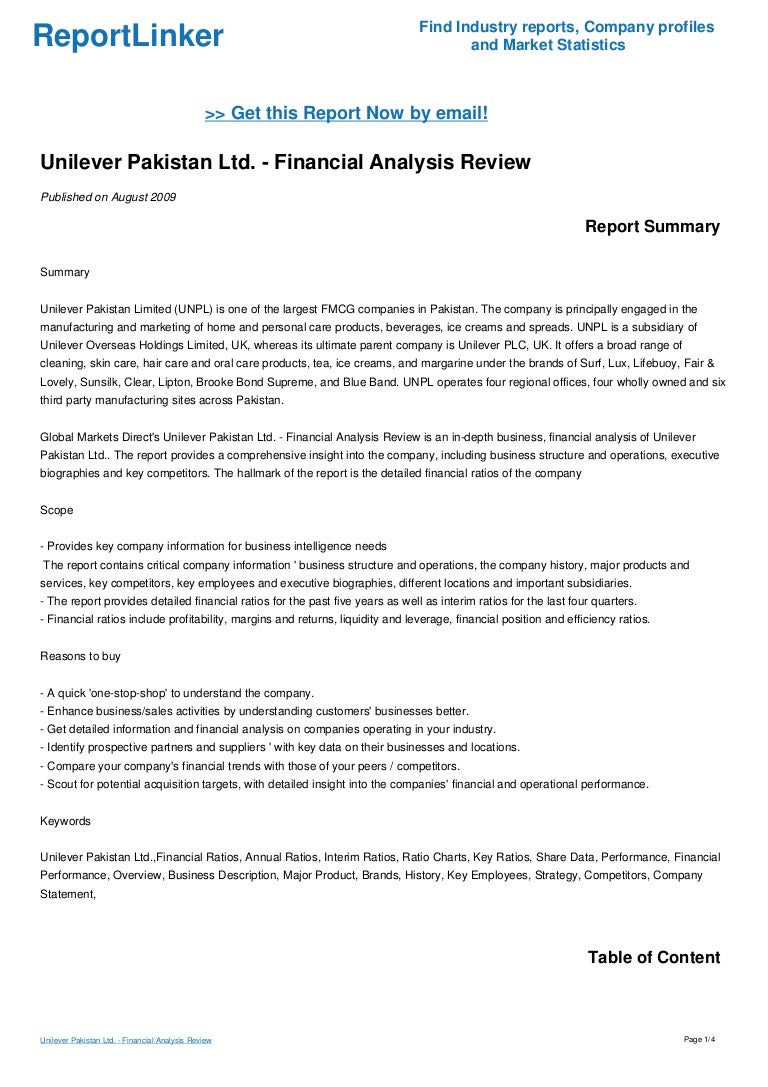 financial analysis essay