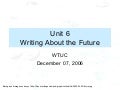 Unit 6 Writing about the Future