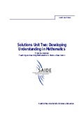  Ace Maths: Solutions Unit Two - Developing Understanding in Mathematics (pdf)