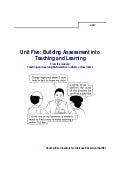 Ace Maths Unit Five: Assessment Into Teaching and Learning (pdf)