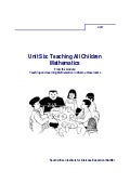 Ace Maths Unit Six: Teaching All Children Mathematics (pdf)