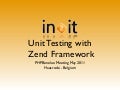 Unit testing with zend framework PHPBenelux