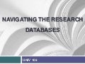 UNIV 106: Searching Databases