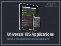 Creating a Universal iOS Application
