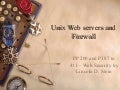Unix Web servers and FireWall