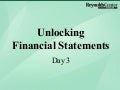 Unlocking Financial Statements (2012) - Day 3 by Jimmy Gentry