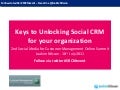 Unlocking Social CRM for your Organisation (Keynote)