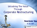 Unlocking The Value Through Corporate Restructuring   Gvalior Seminar Corp Res 19.05.07