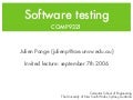 Software Testing - Invited Lecture at UNSW Sydney