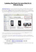 iPod OS 3.1 Update For Free