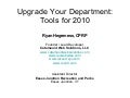 Upgrade Your Department: Tools for 2010 (Parks and Recreation)