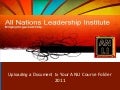 Uploading a Document to Your ANLI Course Website Folder 2011