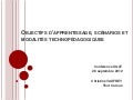 Objectifs dapprentissage, scénarios et modalités technopédagogiques