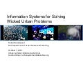 Information Systems for Solving Wicked Urban Problems