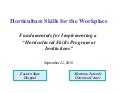 Horticulture Skills for the Workplace: Fundamentals for Implementing a Horticultural Skills Program at Institutions
