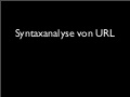 Syntaxanalyse von URL mit die Grammatik