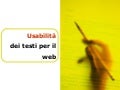 Usabilità dei testi per il web