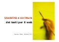 Usabilita E Scrittura dei Testi per il web