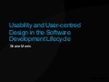 Usability And UCD In The SDLC
