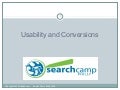 Usability and Conversions
